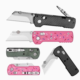 Oknife傲雷U1碳纤维/甜甜圈轴锁折叠刀通用美工刀片/Olight小折刀