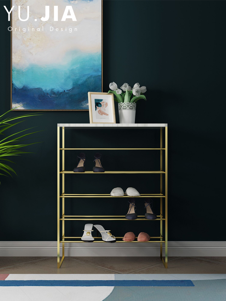Denmark YUJIA Nordic ins marble shoe rack Household door multi-layer simple shoe rack indoor good-looking light luxury