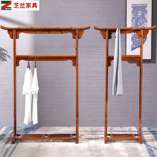整装原木大衣架卧室落地承重牢固