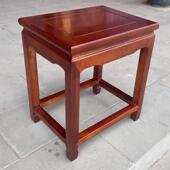 方凳子矮凳家用快餐凳中式 红木榫卯整装 全实木原木网红四方高脚凳