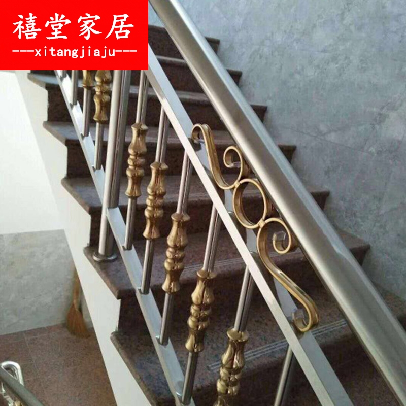 栏杆不锈钢室内立柱围栏欧式花管护栏楼梯水涨扶手装饰柱配件阳台