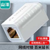 网线转接头对接头器 网络直通头RJ45网口 网络模块双通头延长器5 山泽SZ 7类连接器 SAMZHE 白色 ZTB1010