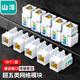 CAT5e网线插座面板模块 超五类网络模块 RJ45水晶头母座电脑网线连接头经典 款 山泽TLMK10X 十个装 SAMZHE