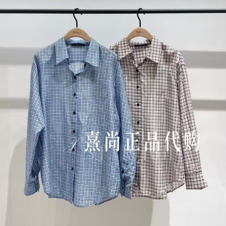 6折MBF2SHT026原1399 三皇冠国内代购专柜正品2026夏款4B格纹衬衣