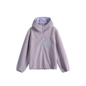 Eagle Vogue户外拼色半拉链加绒修身 运动百搭连帽卫衣女