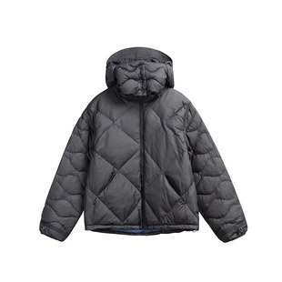 Eagle Vogue户外菱形格90白鸭绒保暖可拆卸面包羽绒服男女