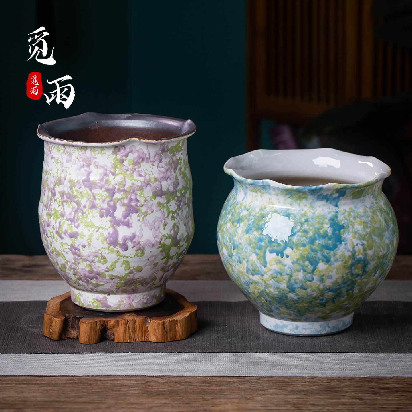 景德镇陶瓷花盆家用新中式