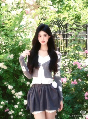 1(109-199) 独站神话品牌折扣女装价格专拍假两件针织开衫外套