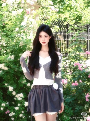 1(109-199) 独站神话品牌折扣女装价格专拍假两件针织开衫外套