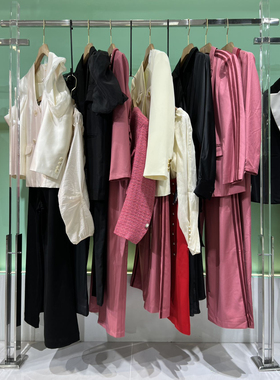 品牌折扣女装 艾朴 2025春季新款白色细闪吊带裙外套两件套设计感