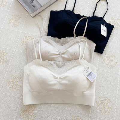 古妃带固定杯胸垫裹胸内衣裹胸女