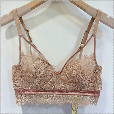 美背夏季花边超薄水晶杯透气内衣
