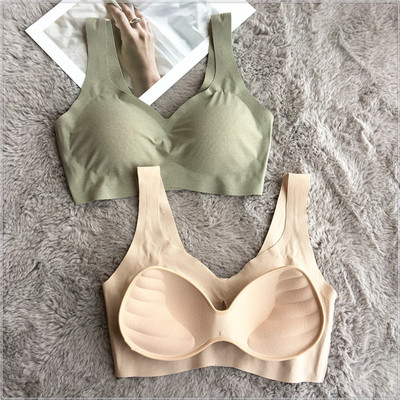 黛美芮背心睡眠乳胶加厚运动文胸