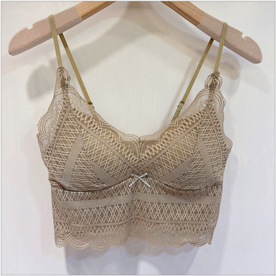 网红小胸法式美背文胸内衣女蕾丝