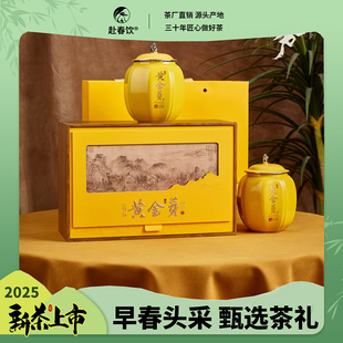 2025新绿茶 溧阳天目湖黄金芽 开春高山头采手工嫩芽 高端瓷罐