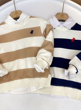 男女童宝宝春秋季休闲圆领长袖卫衣中大童百搭套头儿童上衣88116