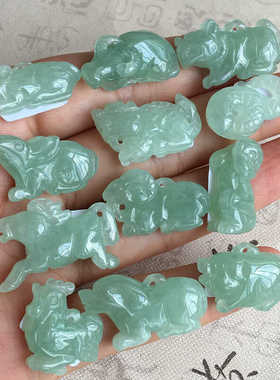 男女款小号双面麒麟麒麟玉坠