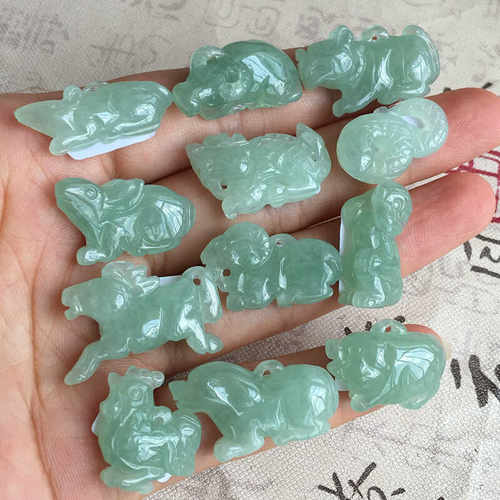男女款小号双面麒麟麒麟玉坠