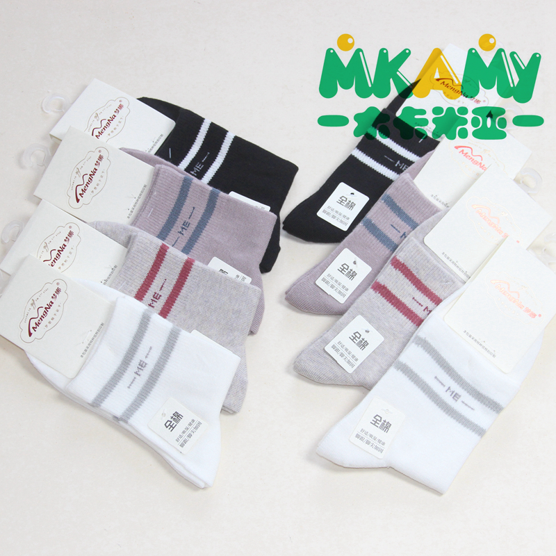 梦娜全棉舒适休闲秋冬女袜
