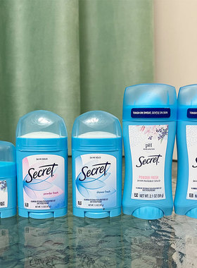 现货 美国秘密Secret止汗石香体膏露腋下去异味腋窝消臭无香73g
