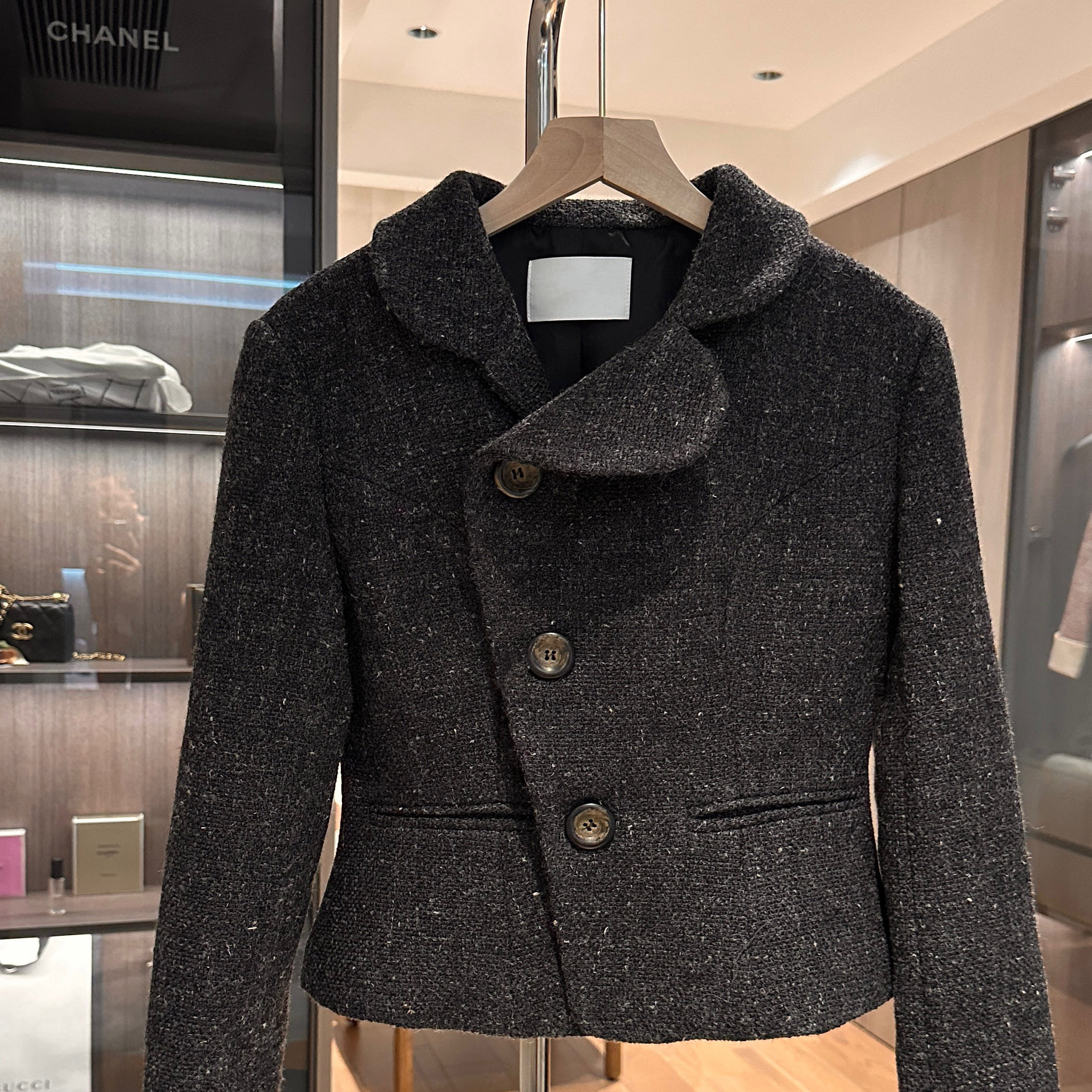 XIAOYIZI亚麻羊毛 时髦花瓣领气质收腰修身小香短外套上衣女秋冬,女装/女士精品,毛呢外套,淘宝优惠券,粉丝福利购,淘宝优惠卷