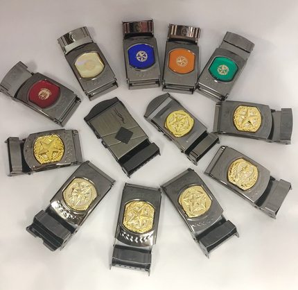 皮带扣头按压扣无牙无孔老式翻盖板扣子彩色合金卡扣平滑扣牛仔扣