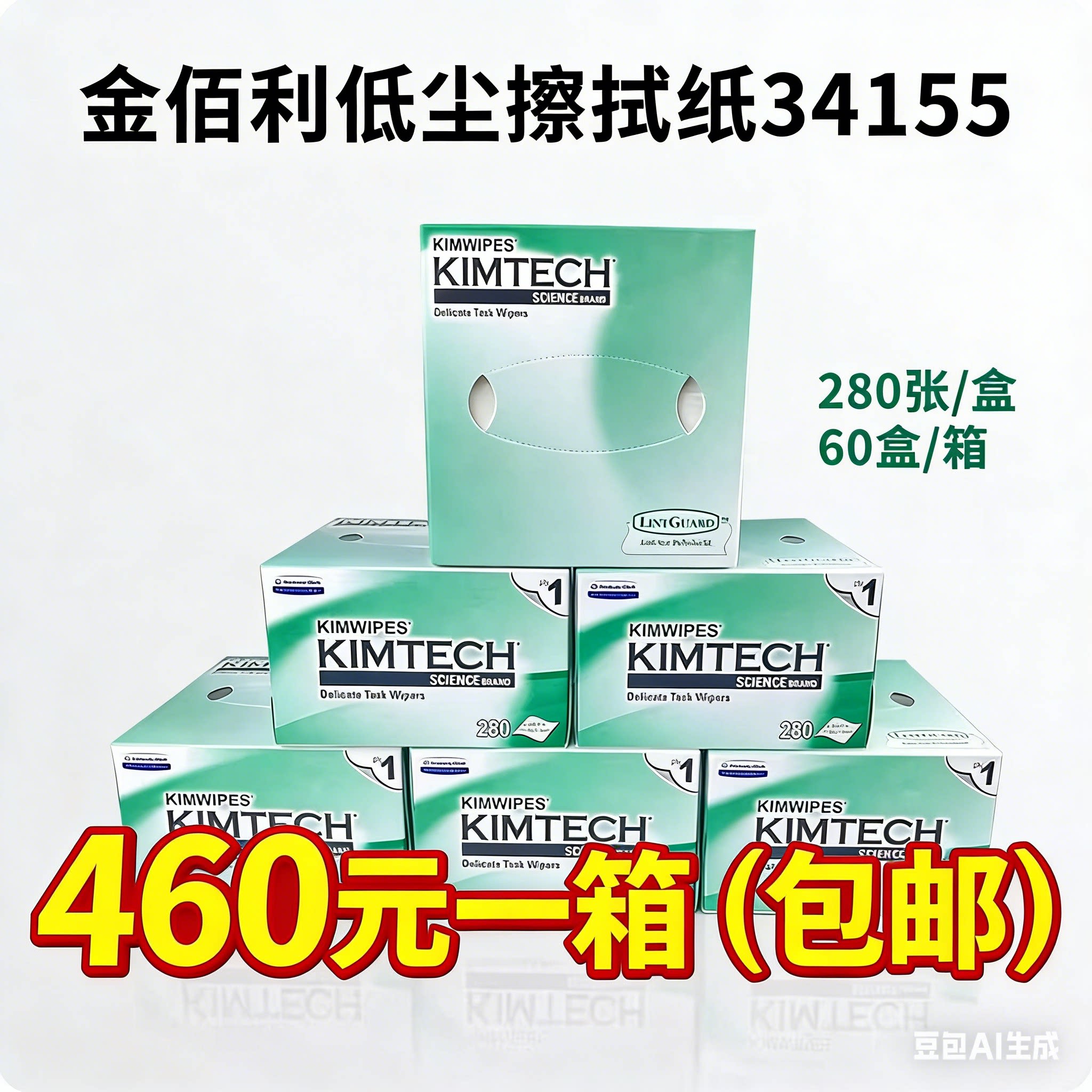 金佰利34155无尘纸擦拭纸镜头纸实验室静电除尘纸清洁纸擦镜0131