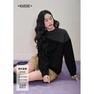 阔色黑色半高领毛衣宽松长袖针织衫打底衫大衣内搭25秋冬季新款女