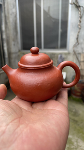 130cc 大红袍生砂熟砂朱泥茶壶 小容天 小煤窑朱泥老料手工紫砂壶