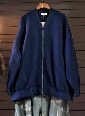 韩单春秋冬保暖宽松女棉夹克外套上衣200斤卫衣白蓝TINY CUTTLE