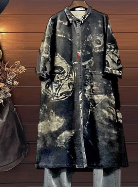 卫衣针织风衣外套中长款春秋女装纯棉简约宽松立领气质长款花色