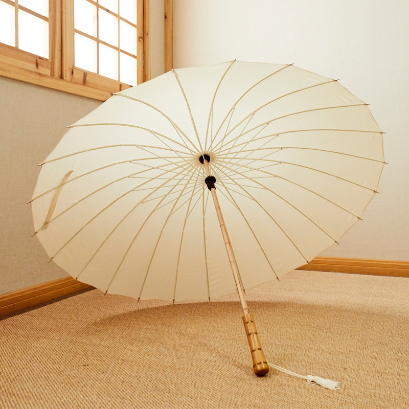 24骨流苏古风伞汉服文艺简约复古雨伞直柄长伞长柄直杆伞女小清新