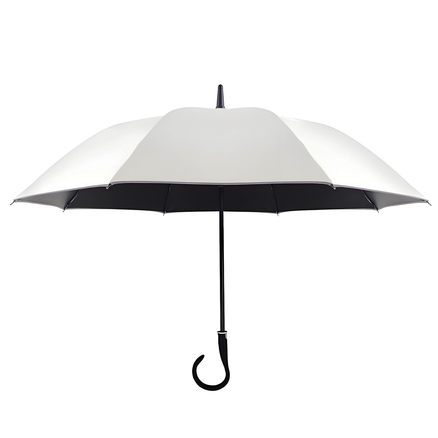 黑胶遮阳伞长柄太阳伞防晒防紫外线弯钩雨伞女晴雨两用反光直杆伞