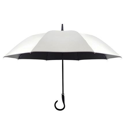黑胶遮阳伞长柄太阳伞防晒防紫外线弯钩雨伞女晴雨两用反光直杆伞