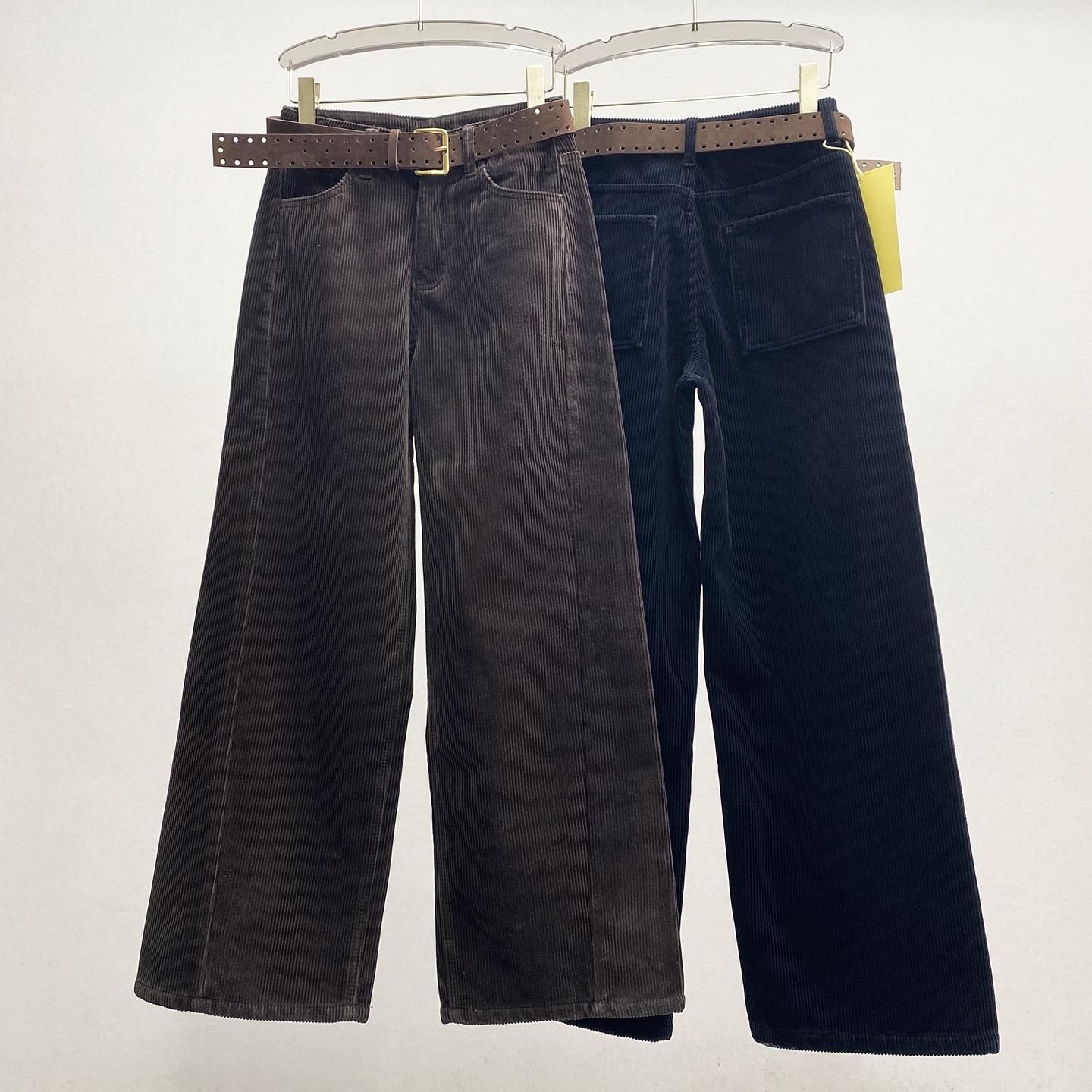 复古灯芯绒阔腿裤女2025冬季加绒