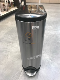 原装新款simplehuman蝴蝶式18升垃圾桶防指纹静音不锈钢果皮箱