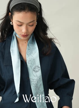 Weiliao原创春日写生簿桑蚕丝巾