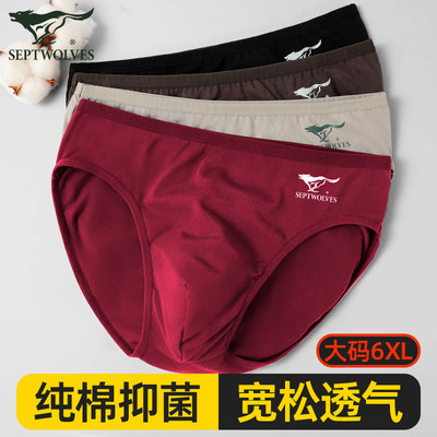 七匹狼三角裤内裤男款纯棉短裤头