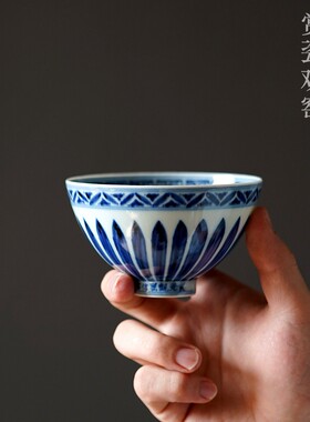 赏瓷观窑如意纹缠枝手工瓷器