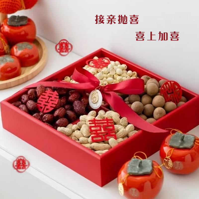 婚礼装饰品乔迁婚宴布置婚庆用品喜糖盒结婚订婚装饰双喜手抛喜