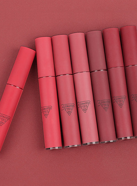 3concepteyes第三眼暮色丝绒唇釉防水不易掉色砖红哑光口红