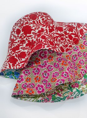 Warm Buds 渔夫帽Liberty英国进口面料正反两色