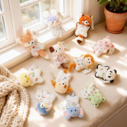 可爱动物豆袋安抚公仔熊猫桌伴大象兔子小熊猫手腕垫儿童生日礼物