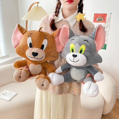 猫和老鼠玩偶汤姆猫杰瑞毛绒玩具公仔玩偶丑萌娃娃可爱呆萌礼物女