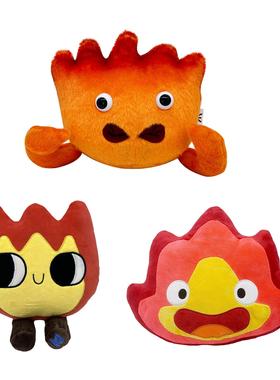跨境Calcifer plush卡西法火恶魔毛绒玩具玩偶公仔动漫游戏周边