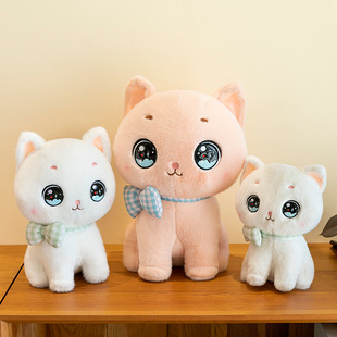 卡通小猫抱枕猫咪玩偶可爱猫猫公仔毛绒玩具儿童睡觉仿生猫布娃娃