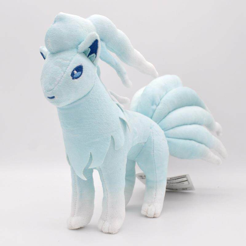 25cm大号站姿白色冰九尾九尾狐六尾狐进化版毛绒公仔玩具玩偶