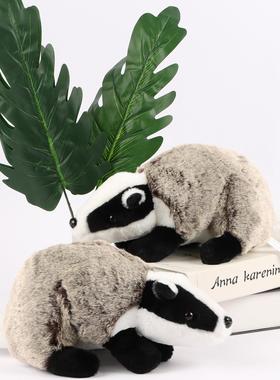 跨境新品亚马逊仿真动物獾子Badger plus獾毛绒玩具公仔玩偶礼物