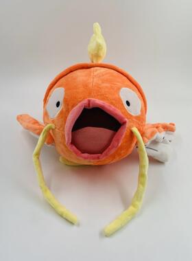 30cm大号橙色鲤鱼王大嘴鱼暴鲤龙幼年期毛绒玩具公仔带吊牌