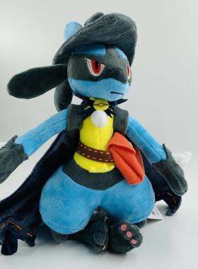 30cm 大号 万圣节 蓝色 路卡利欧 变装 斗篷 装扮 利欧路毛绒公仔